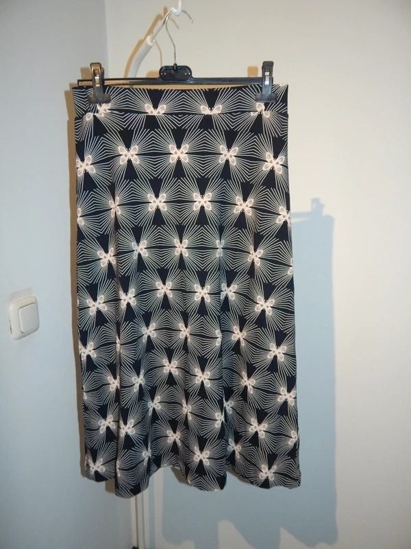 Tante Betsy mooie rok in print vlinders zwart beige M, Maat 38/40 (M), Tante Betsy, Overige kleuren, Verzenden