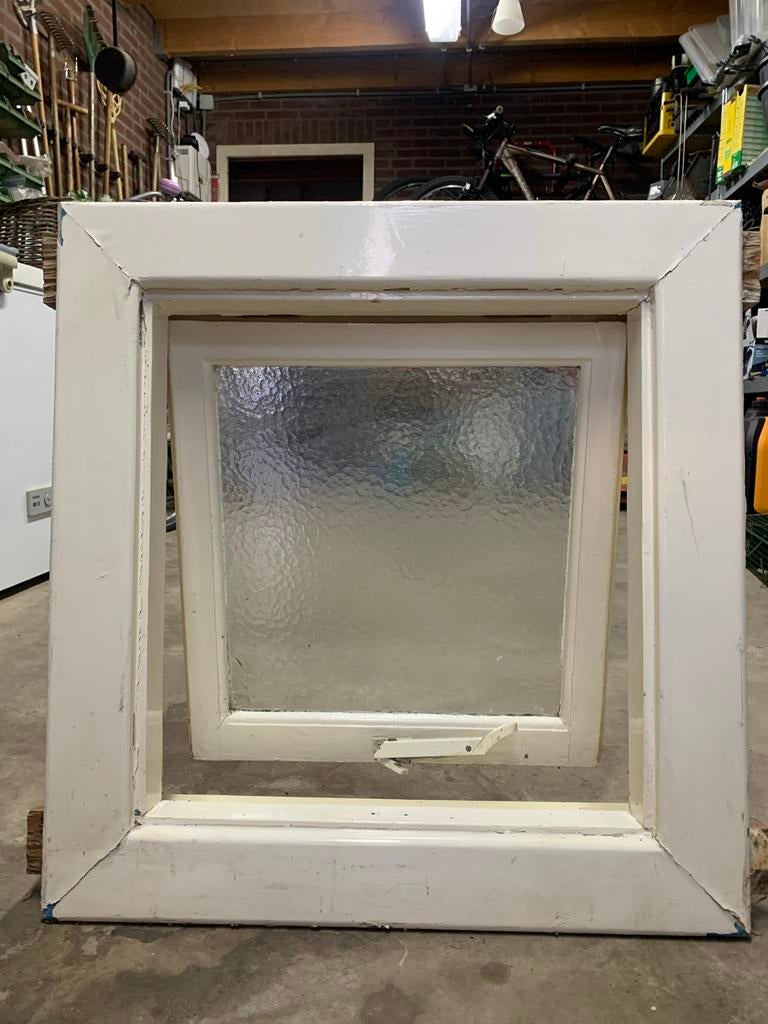Raamkozijn met getextureerd glas, Ophalen, Gebruikt, Gevelraam of Ruit, Minder dan 80 cm