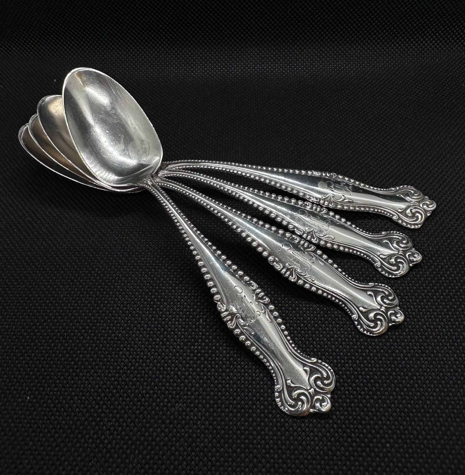 4 antieke sterling zilveren lepels, Antiek en Kunst, Antiek | Bestek, Ophalen of Verzenden