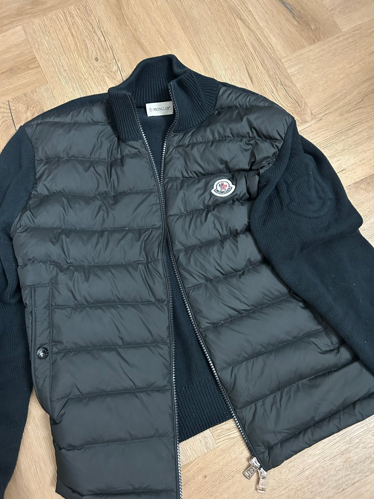 Moncler Gewatteerde Jas - Marineblauw - Maat S, Kleding | Heren, Ophalen of Verzenden, Zo goed als nieuw, Maat 46 (S) of kleiner