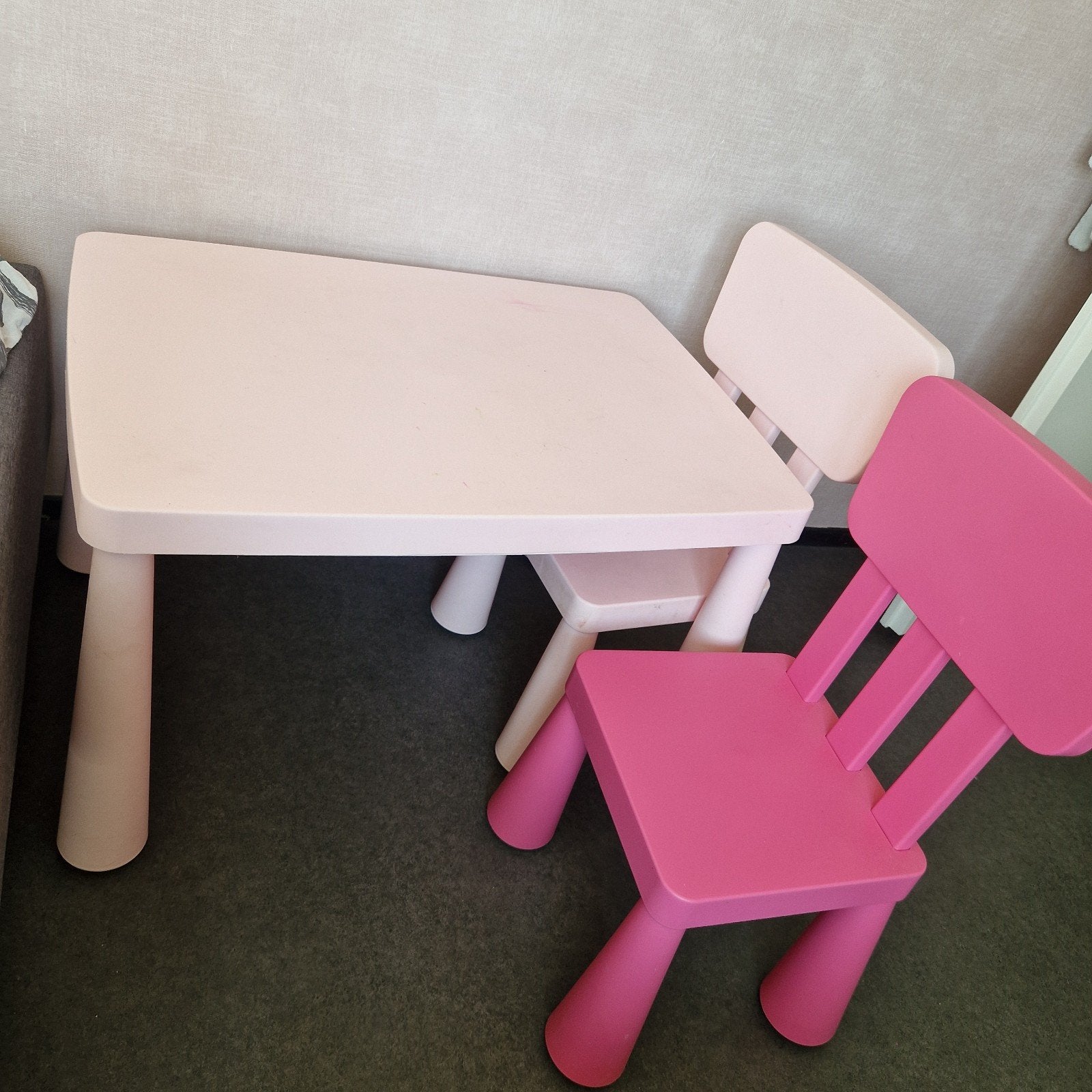 Ikea Mammut kindertafel stoel roze, Ophalen, Tafel(s) en Stoel(en)