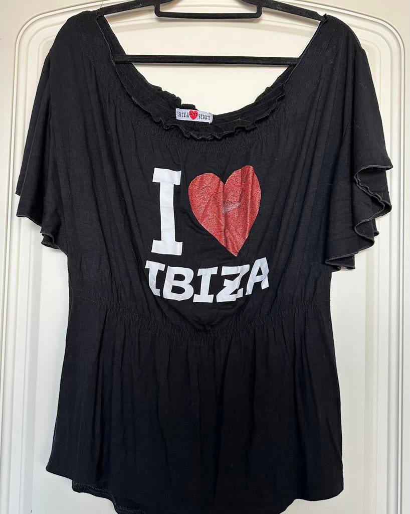 Ibiza off shoulder shirt , maat 38, Maat 38/40 (M), Zwart, Ophalen of Verzenden, Zo goed als nieuw