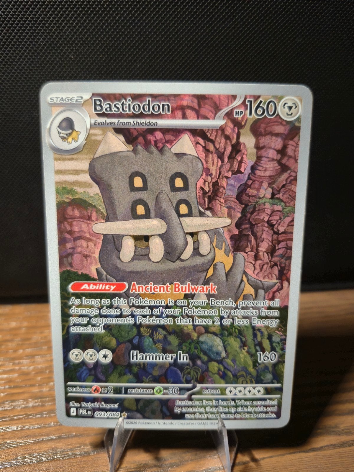 Pokémon Kaart Bastiodon PBL 093/084 PSA 10 waardig, Ophalen, Nieuw, Losse kaart, Foil
