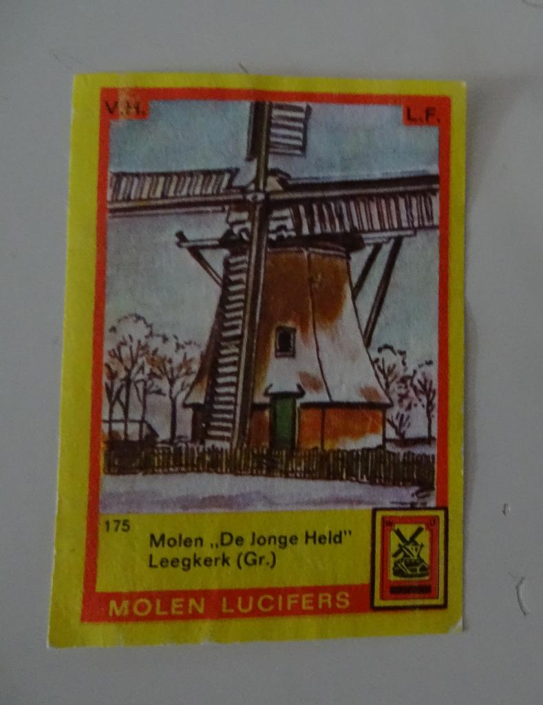 MOLEN   DE JONGE HEID    LEEGKERK   GR, Verzamelen, Rookartikelen, Aanstekers en Luciferdoosjes, Verzenden, Zo goed als nieuw
