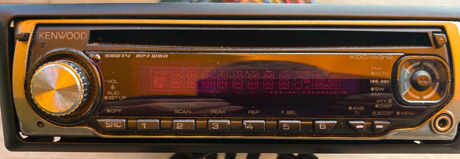 Kenwood KDC-W312 MP3/WMA Autoradio, Ophalen of Verzenden, Gebruikt