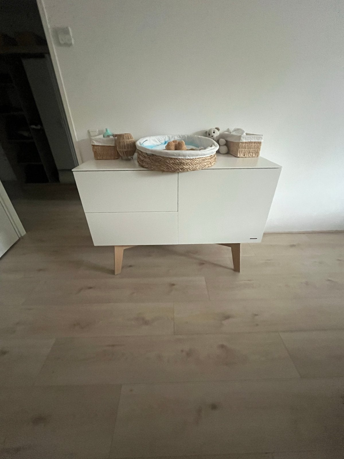 Kidsmill Sixties Box en commode baby kamer meubels set, Ophalen, Zo goed als nieuw, Rechthoekig, In hoogte verstelbaar