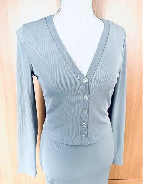 Shein jurk met bijpassend vest maat M, Maat 38/40 (M), Nieuw, Ophalen of Verzenden, Grijs