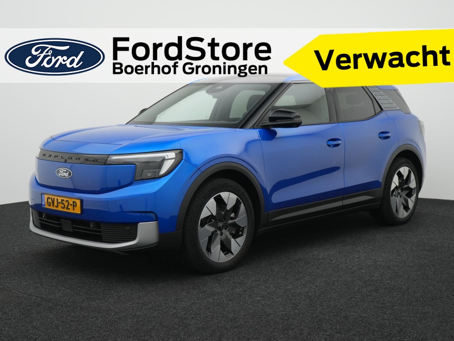 Ford Explorer Premium Extended Range RWD 77 kWh | Trekhaak |, Achterwielaandrijving, Gebruikt, Zwart, Blauw