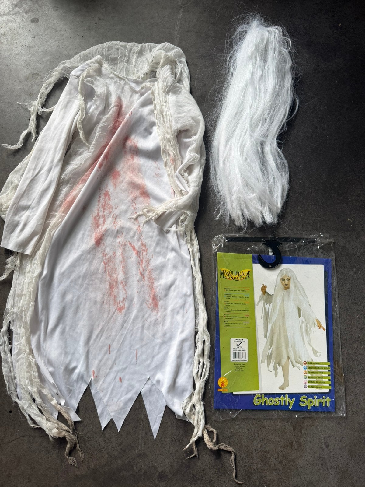 Halloveen pakje spookje kostuum kinderen, Kleding | Dames, Ophalen of Verzenden, Zo goed als nieuw, Maat 34 (XS) of kleiner, Carnaval