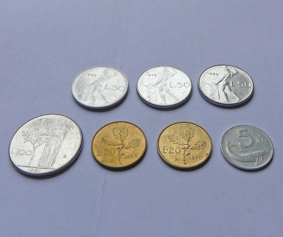 Italiaanse munten 5 20 50 100 Lire Italië, Ophalen of Verzenden, Italië, Setje