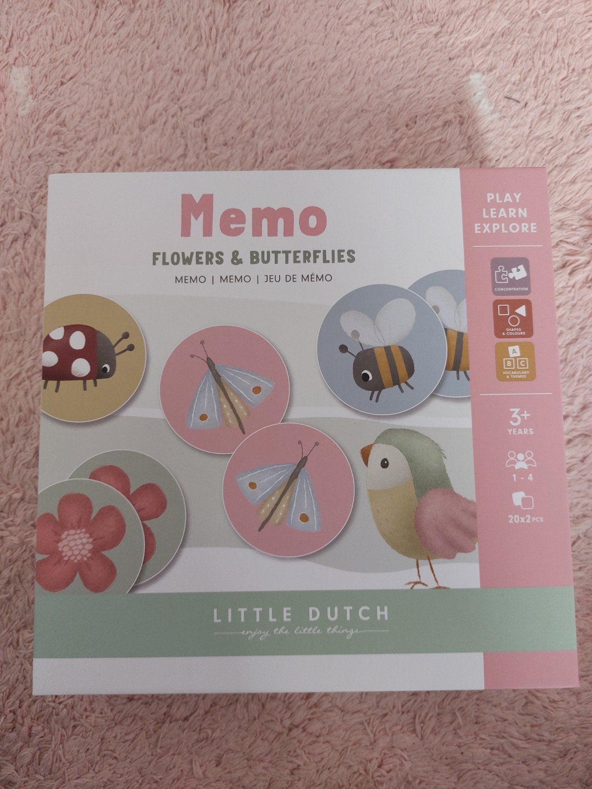 Little Dutch Memo Flowers & Butterflies, Ophalen, Zo goed als nieuw, Ontdekken