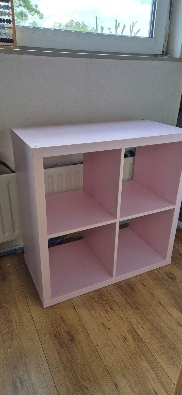 Roze Kallax kast met 4 vakken, Ophalen, Gebruikt
