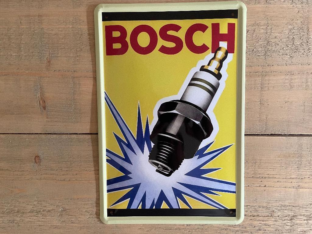 Reclamebord Bosch 20x30, Verzamelen, Merken en Reclamevoorwerpen, Zo goed als nieuw, Reclamebord, Ophalen of Verzenden