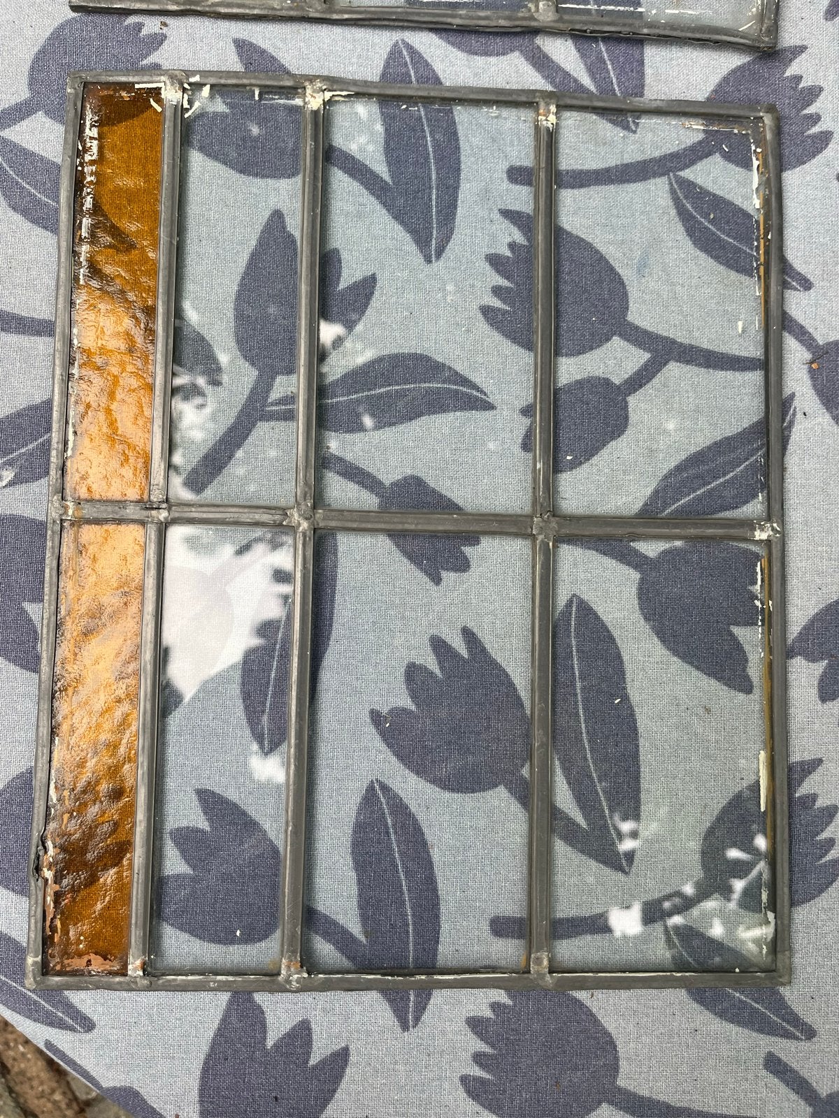 Set van 4 glas-in-lood ramen - Gebruikt, Ophalen, Gevelraam of Ruit, Gebruikt, Minder dan 80 cm