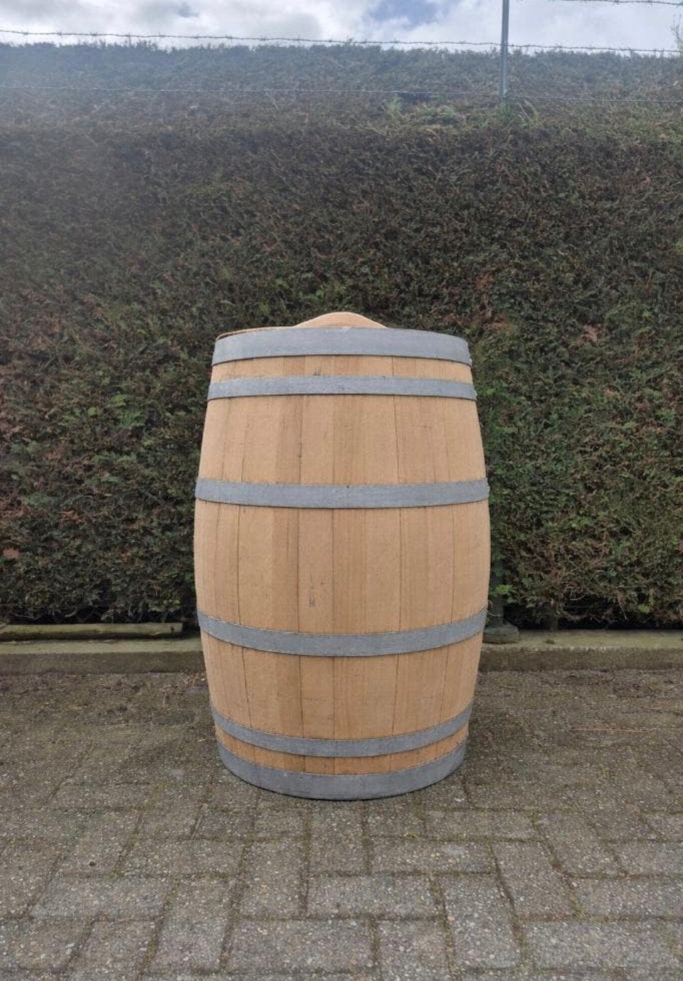 Eikenhouten regenton met los deksel, Ophalen, Jj, 150 liter of meer, Zo goed als nieuw
