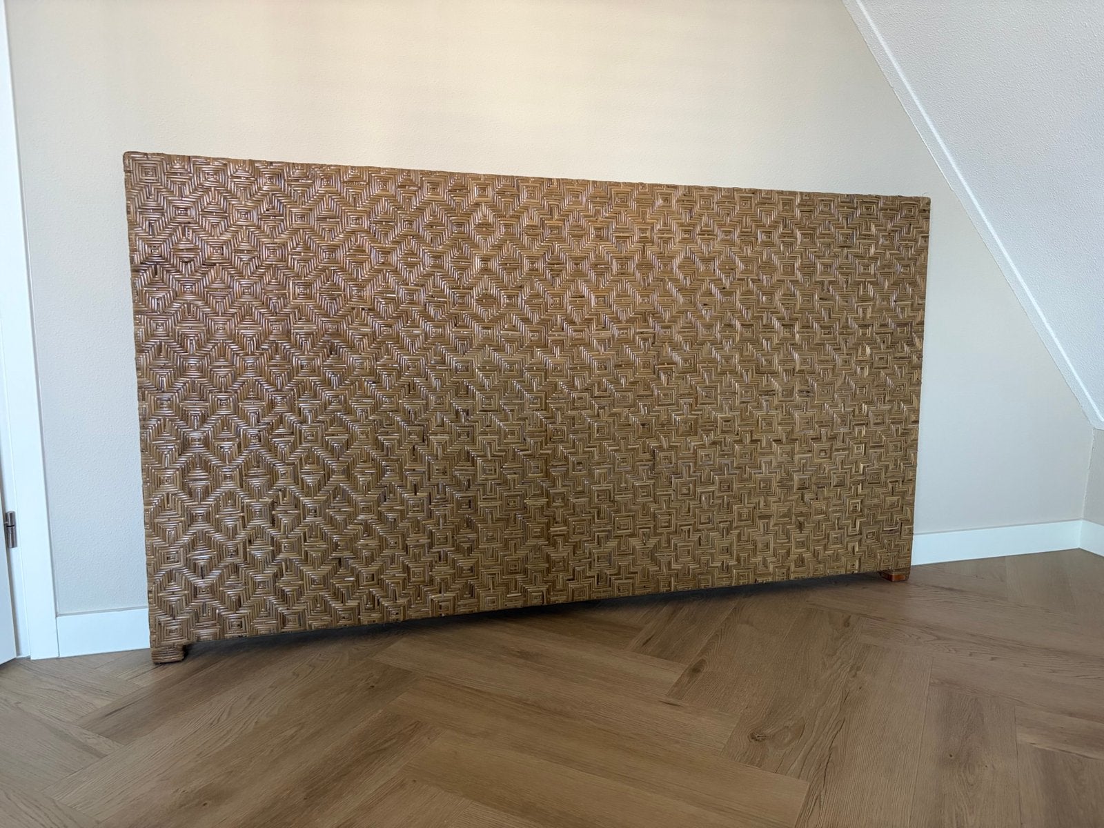 Heel mooi hoofdbord bed Riviera Maison twee persoons, Huis en Inrichting, Ophalen, Zo goed als nieuw, Tweepersoons, Hout