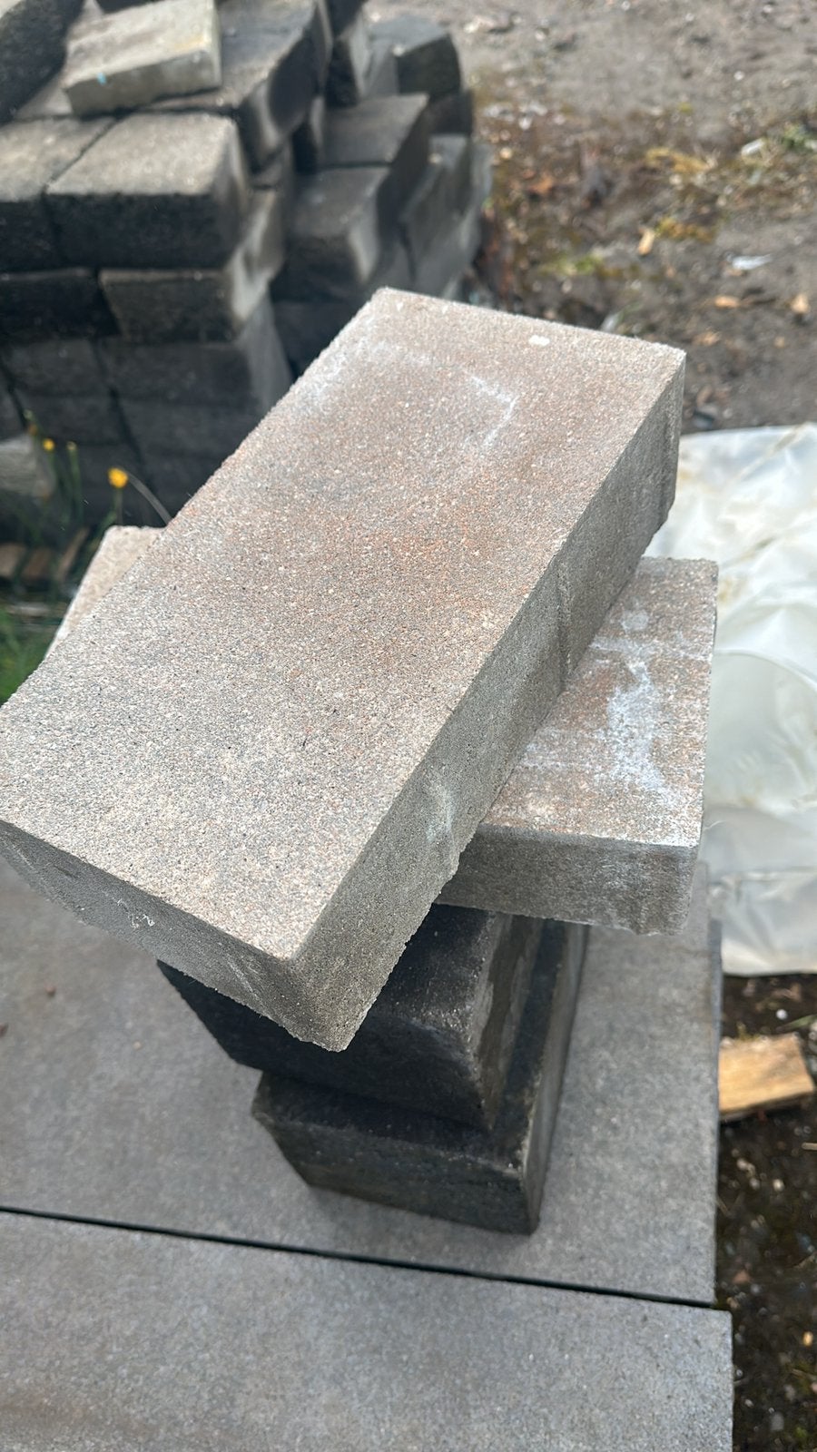 Beton tegels terras tegels 15x30 8 dik, Ophalen, Zo goed als nieuw, Beton, Terrastegels