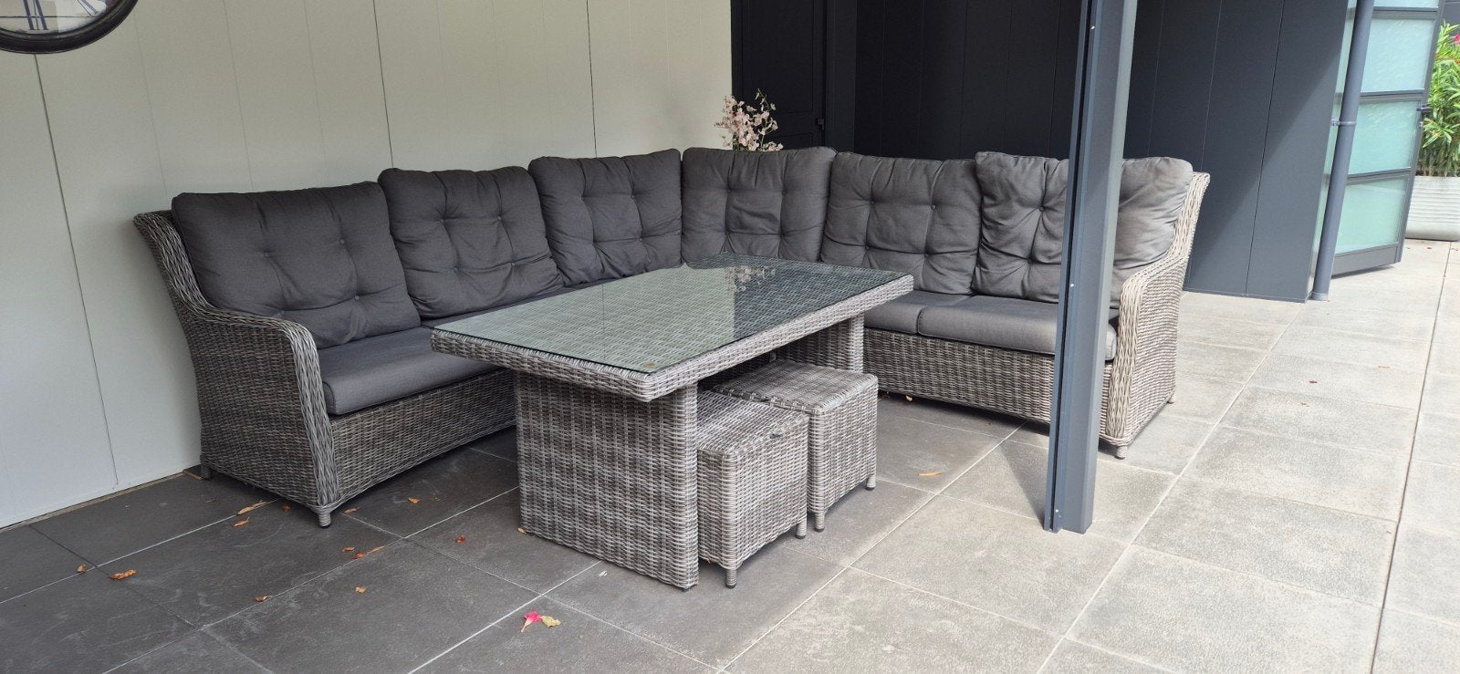 te koop loungeset, Ophalen, Zo goed als nieuw, Wicker, Bank