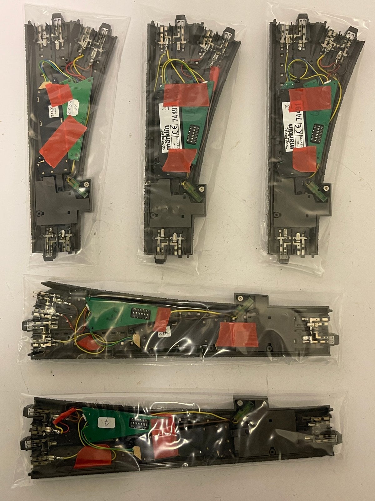 ** DIGITALE WISSELS met VERL. ** Märklin 3x24611, 2x24671 **, Wisselstroom, Rails, Ophalen of Verzenden, Zo goed als nieuw