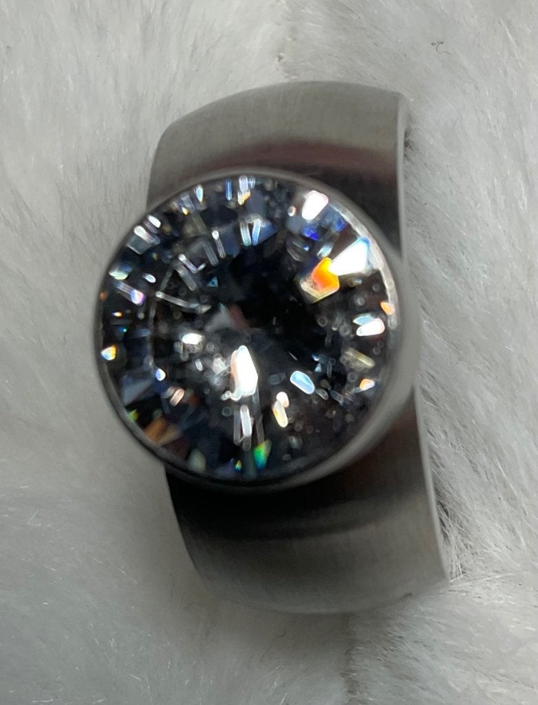 Ring van het merk MelanO, Sieraden, Tassen en Uiterlijk, IJzer of Staal, Ophalen of Verzenden, Zo goed als nieuw, 17 tot 18