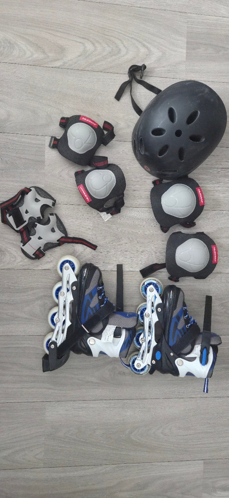 Inline skates met bescherming en helm - Maat M (35-38), Ophalen, Kinderen, Inline skates 4 wielen, Verstelbaar
