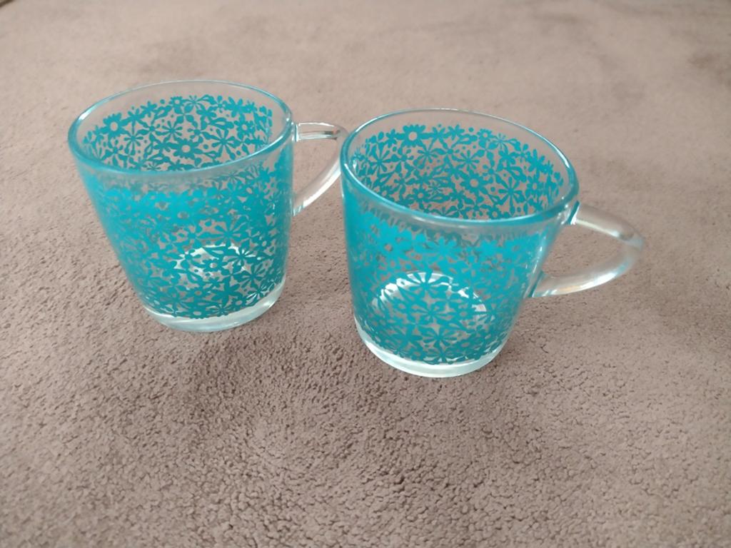 2 vintage IKEA Godta theeglazen, Ophalen, Overige stijlen, Kop(pen) en/of Schotel(s), Glas