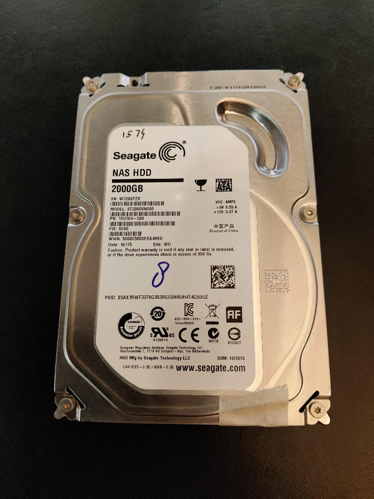 2TB Seagate ST2000VN000 (HDD-1574) 26-5, Ophalen of Verzenden, Zo goed als nieuw, 2tb, Desktop