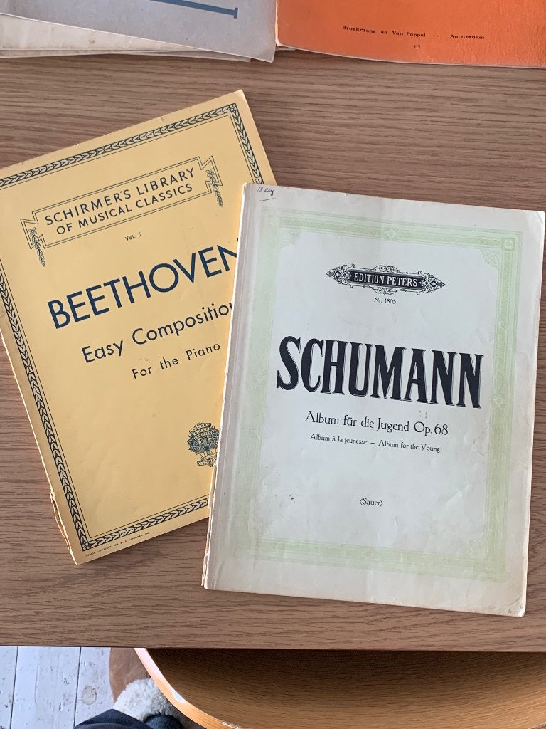 Antieke & Vintage Bladmuziek Piano - Schumann & Beethoven, Gebruikt, Verzenden, Klassiek, Artiest of Componist