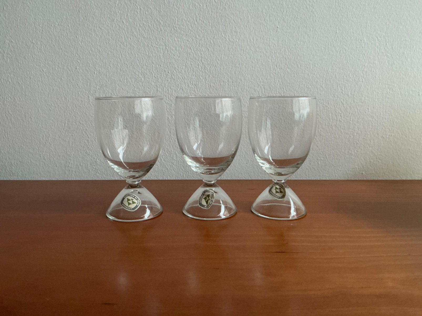 Floris Meydam: 3 'Gironde' wijnglazen h.10,5 cm Leerdam 1958, Antiek en Kunst, Antiek | Glas en Kristal, Ophalen of Verzenden