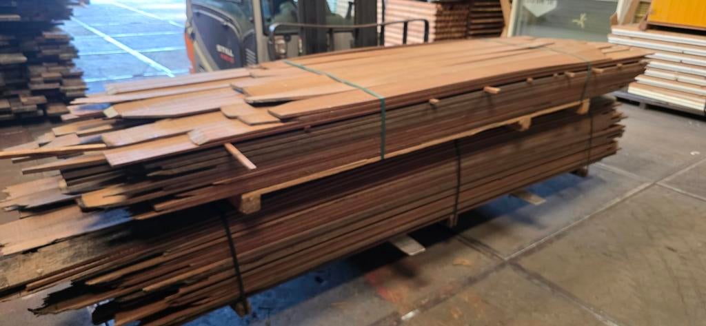 Partij hardhouten planken | 15 x 150 x 3500 mm, Doe-het-zelf en Verbouw, Hout en Planken, Gebruikt, Minder dan 25 mm, Ophalen of Verzenden