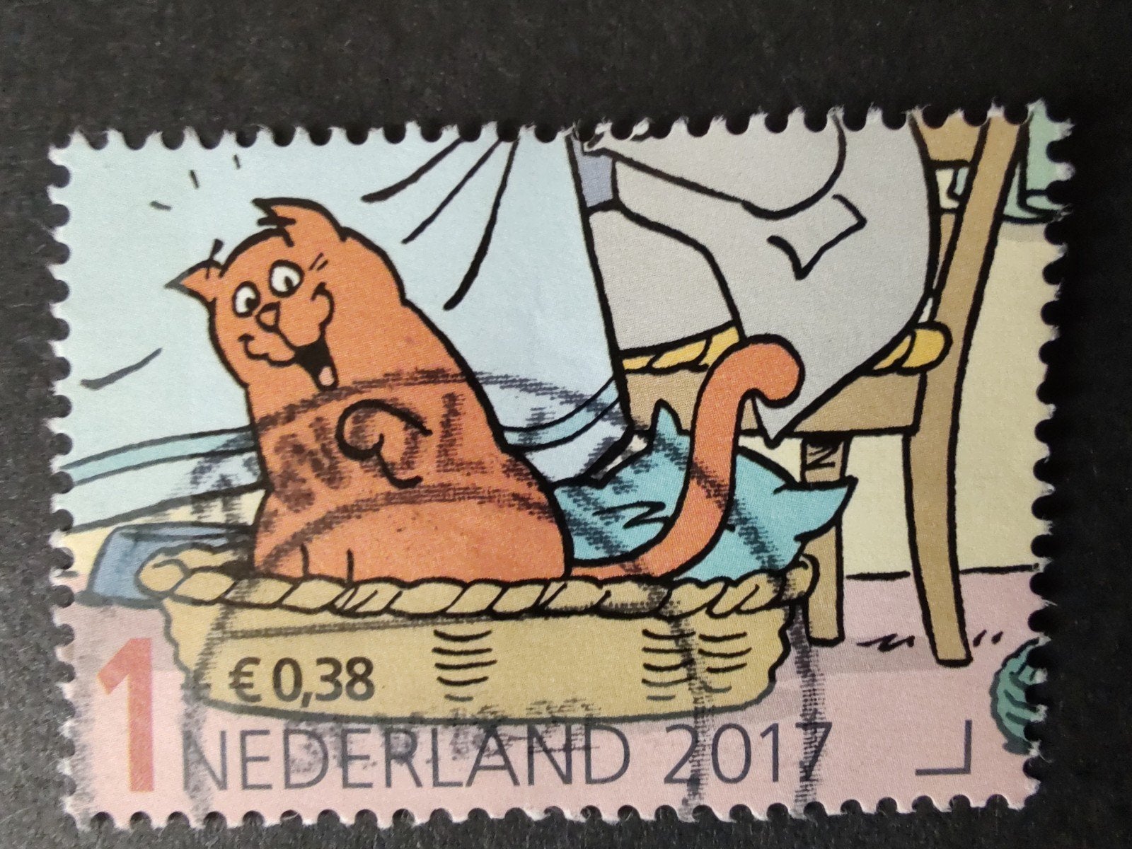 3586f rode kater 2017 kinderzegel, Verzenden
