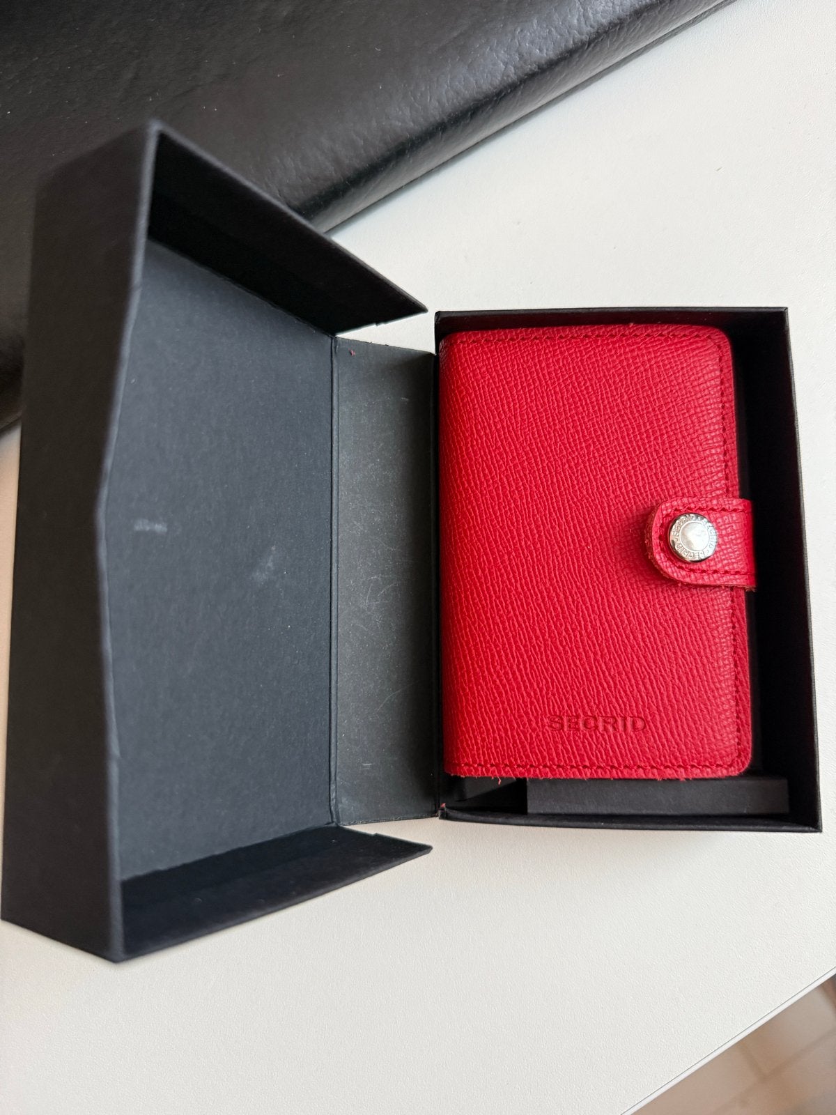 Nieuwe Secrid Miniwallet Crisple Red - Compacte Portemonnee, Overige merken, Nieuw, Ophalen of Verzenden, Leer