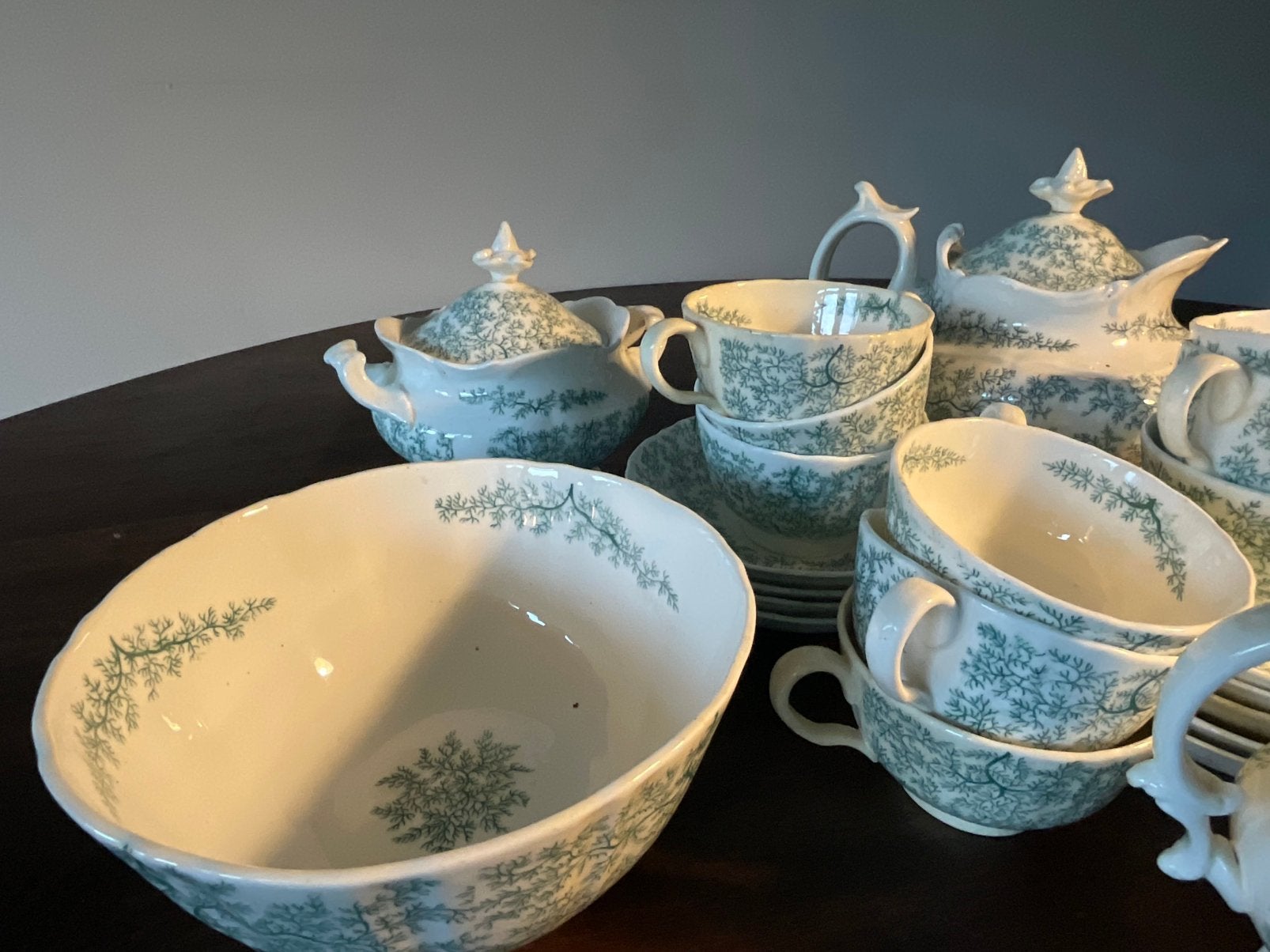 Thee Service zeewier antiek Engels Wileman & Co, Antiek en Kunst, Ophalen of Verzenden
