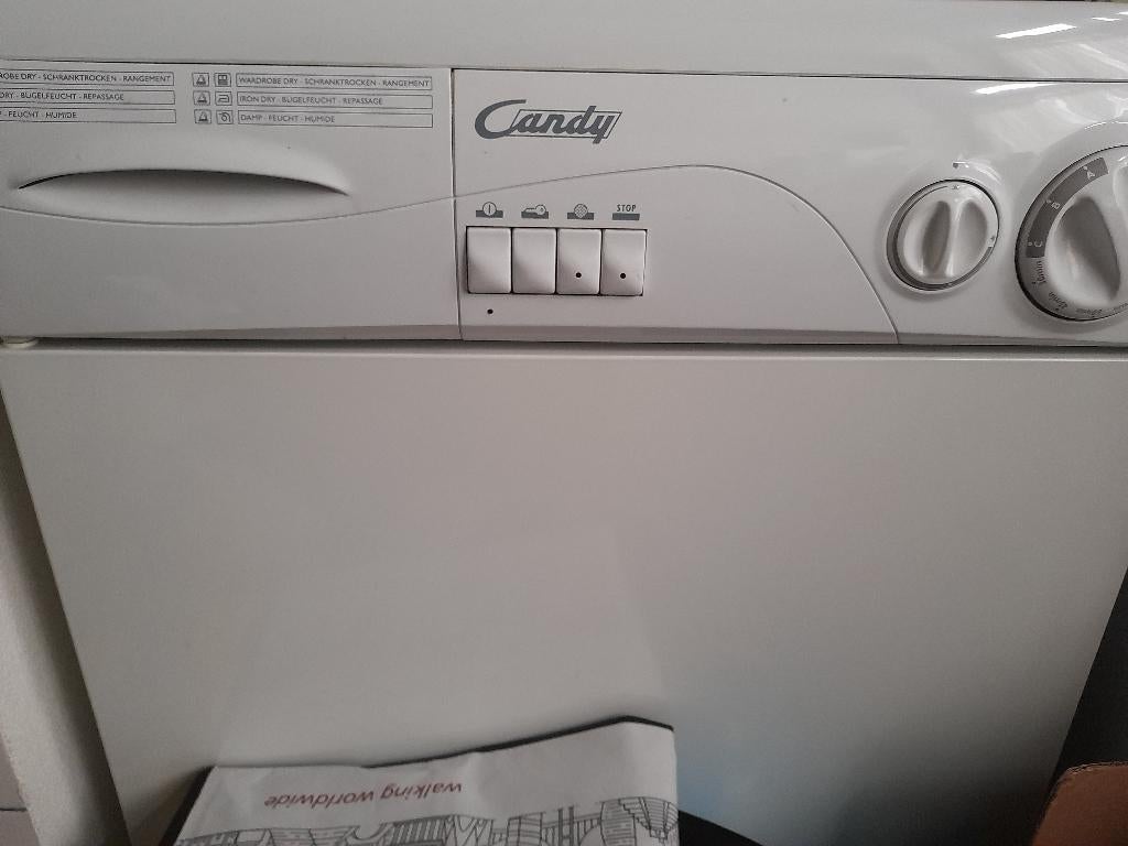 Candy droger met condens voorlade-bak, Witgoed en Apparatuur, Ophalen, 1200 tot 1600 toeren, 8 tot 10 kg, Zo goed als nieuw
