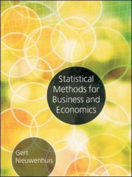 Statistical Methods for Business and Economics, Boeken, Ophalen, Gamma, Gelezen, WO