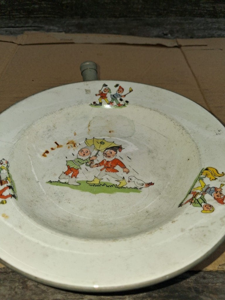 warmhoudbord voor de baby vintage, Antiek en Kunst, Ophalen of Verzenden