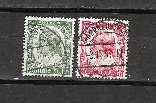 Reich 554-555, Ophalen of Verzenden, Duitse Keizerrijk, Gestempeld