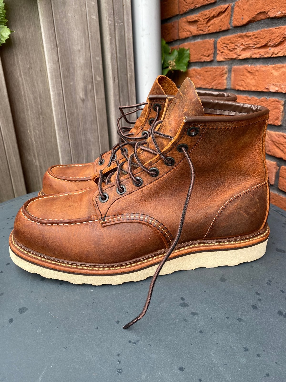 Red Wing 1907 Moc toe Copper US9,5D/EU42,5, Bruin, Boots, Ophalen of Verzenden, Zo goed als nieuw