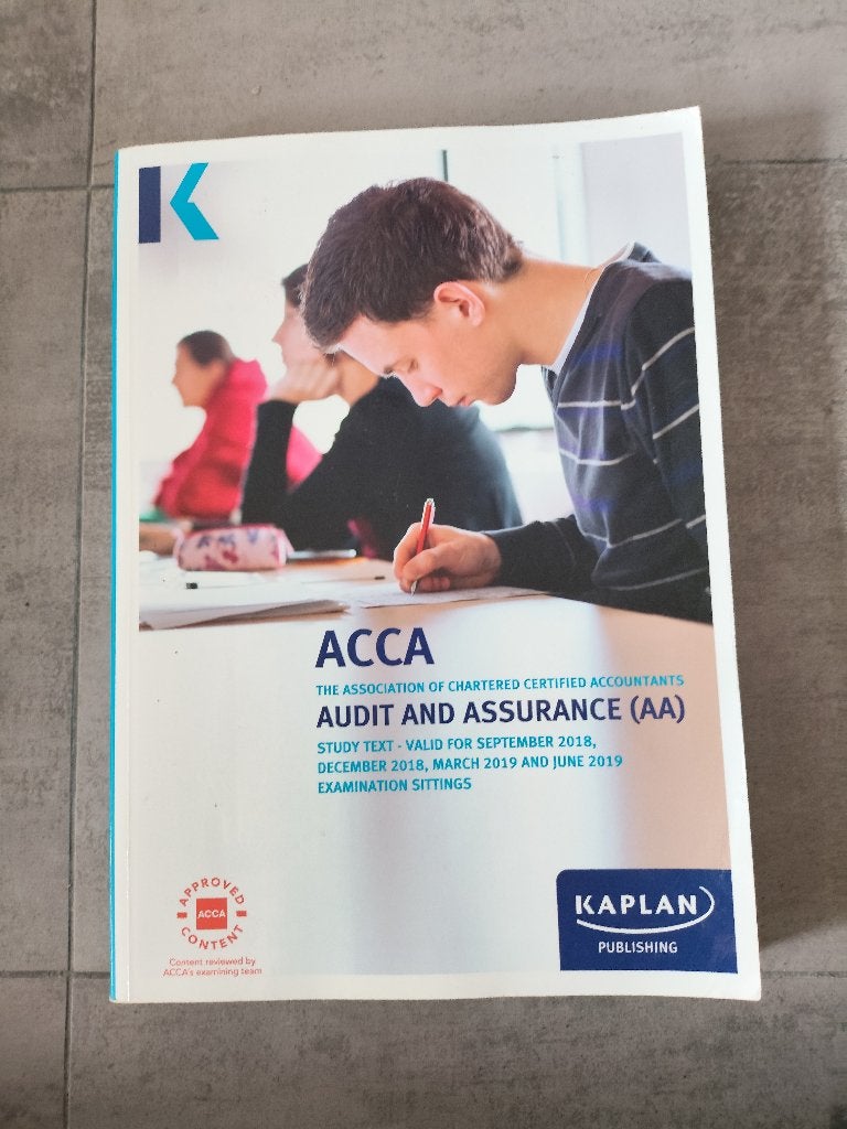 ACCA Audit and Assurance (AA) Examination sittings, Ophalen of Verzenden, Alpha, WO