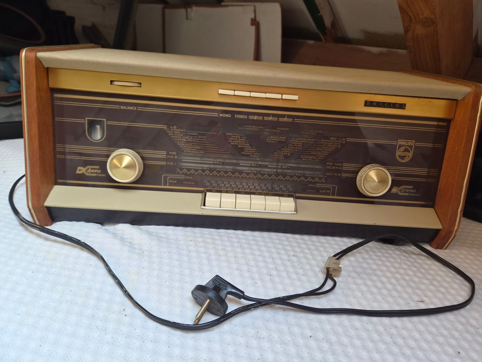 Vintage Philips Radio - Klassieke Buizenradio, Ophalen, Gebruikt, Radio