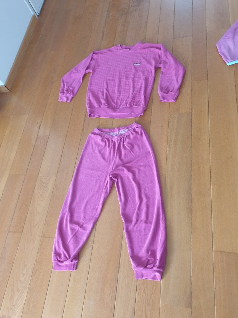 Zgan pyjama 152 meisje badstof roze meisjespyjama, Nacht- of Onderkleding, Meisje, Lunalin, Ophalen of Verzenden