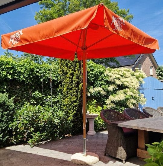 Aperol Spritz Parasol Oranje 2x2m, Ophalen, Verstelbaar, Nieuw, 2 tot 3 meter