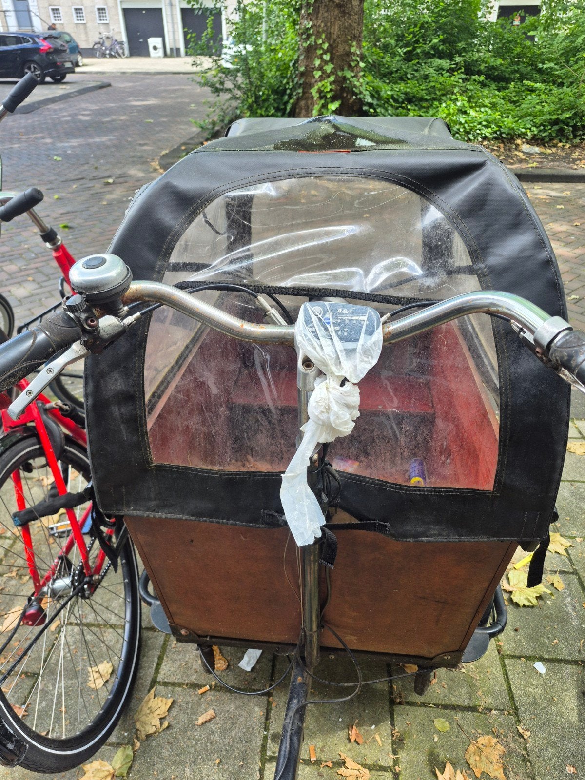 Bakfiets babboe big, 4 kinderen of meer, Gebruikt, Huif, Ophalen