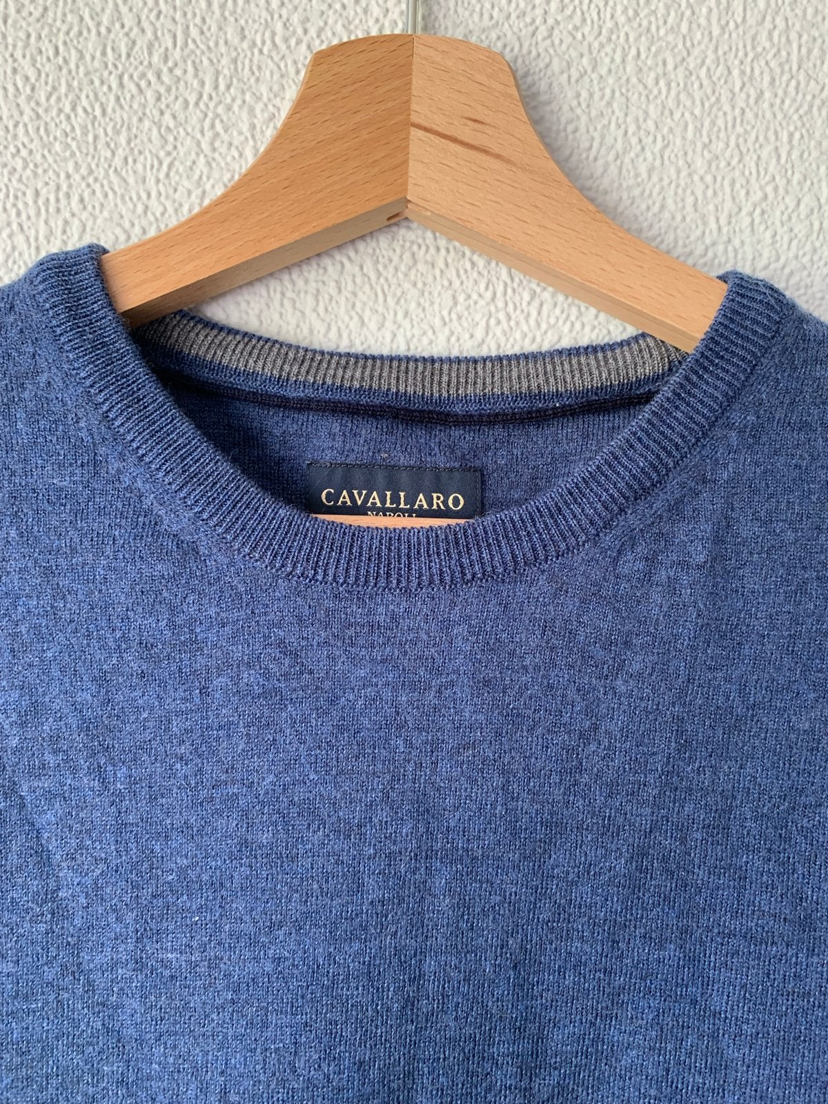 Cavallaro Napoli Merino Wol Trui Maat M, Ophalen of Verzenden, Zo goed als nieuw, Maat 48/50 (M), Blauw