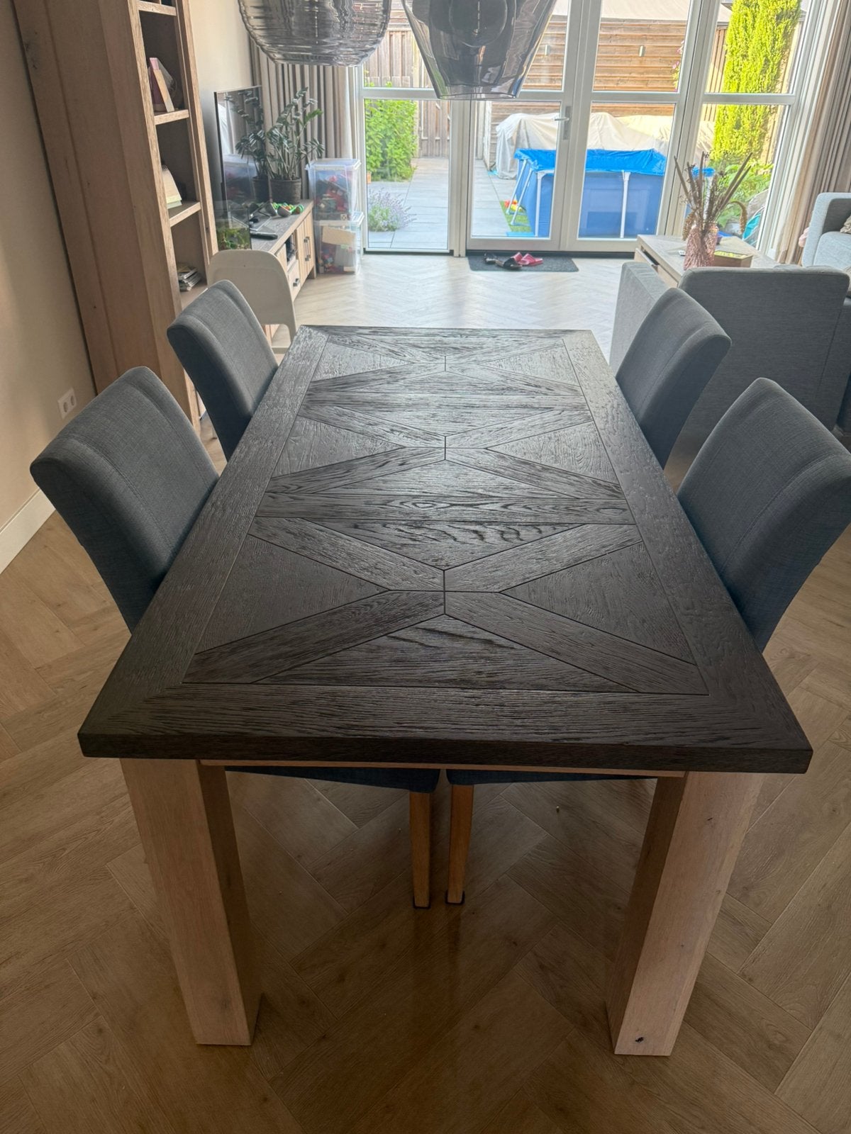 Eetkamertafel 180x90 portland, Huis en Inrichting, Tafels | Eettafels, Ophalen, 50 tot 100 cm, Zo goed als nieuw, 150 tot 200 cm