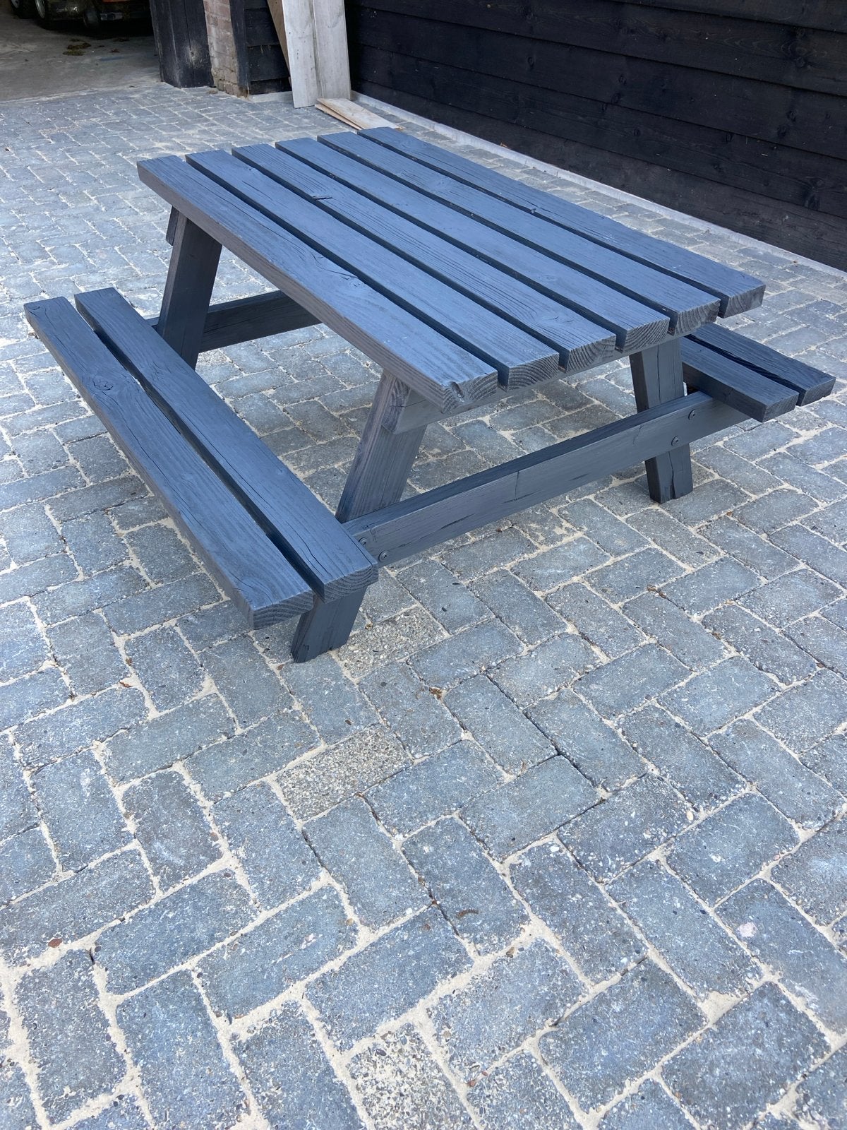 Kinder picknicktafel, Gebruikt, Rechthoekig, Hout, Ophalen