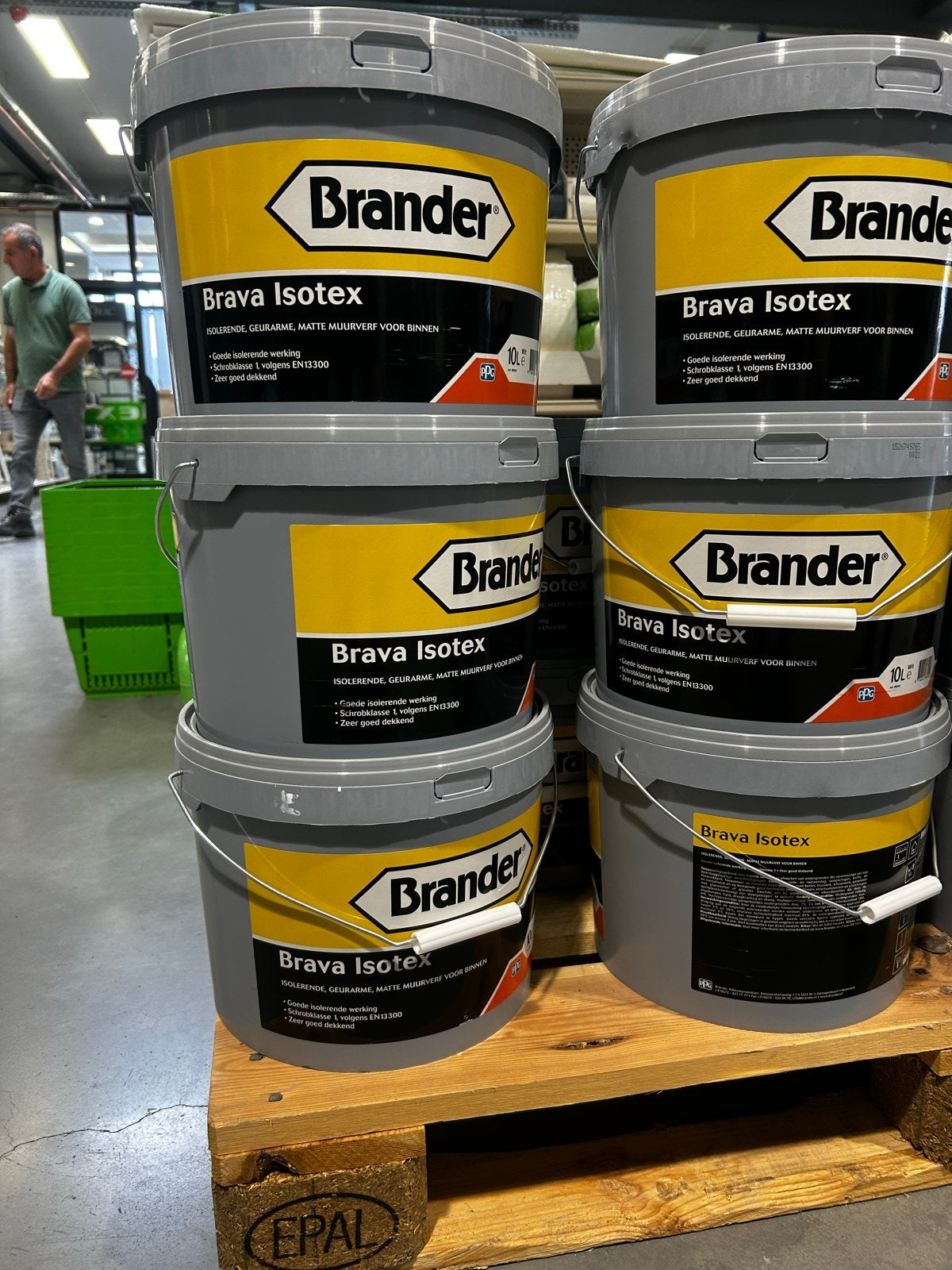 Brander Brava Isotex Muurverf - 10 Liter, Ophalen, Overige kleuren, 5 tot 10 liter, Nieuw