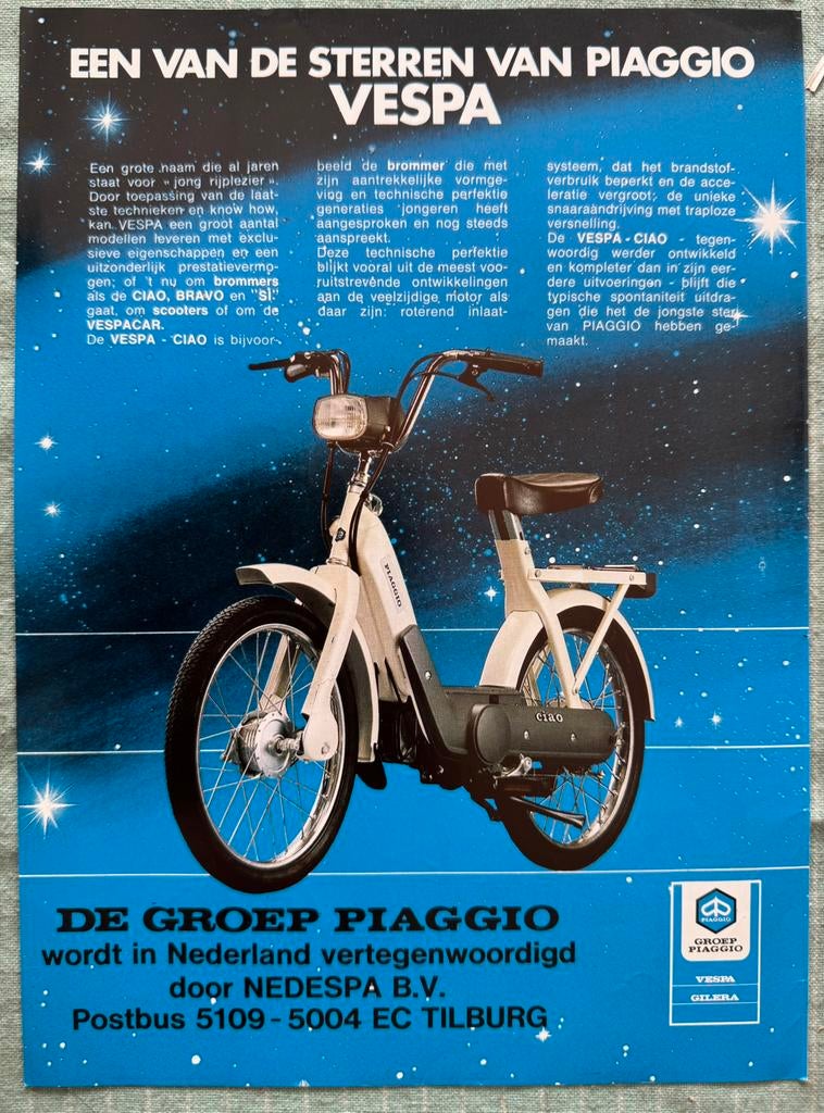 Advertentie Piaggio Ciao, Verzenden, Zo goed als nieuw, Motoren