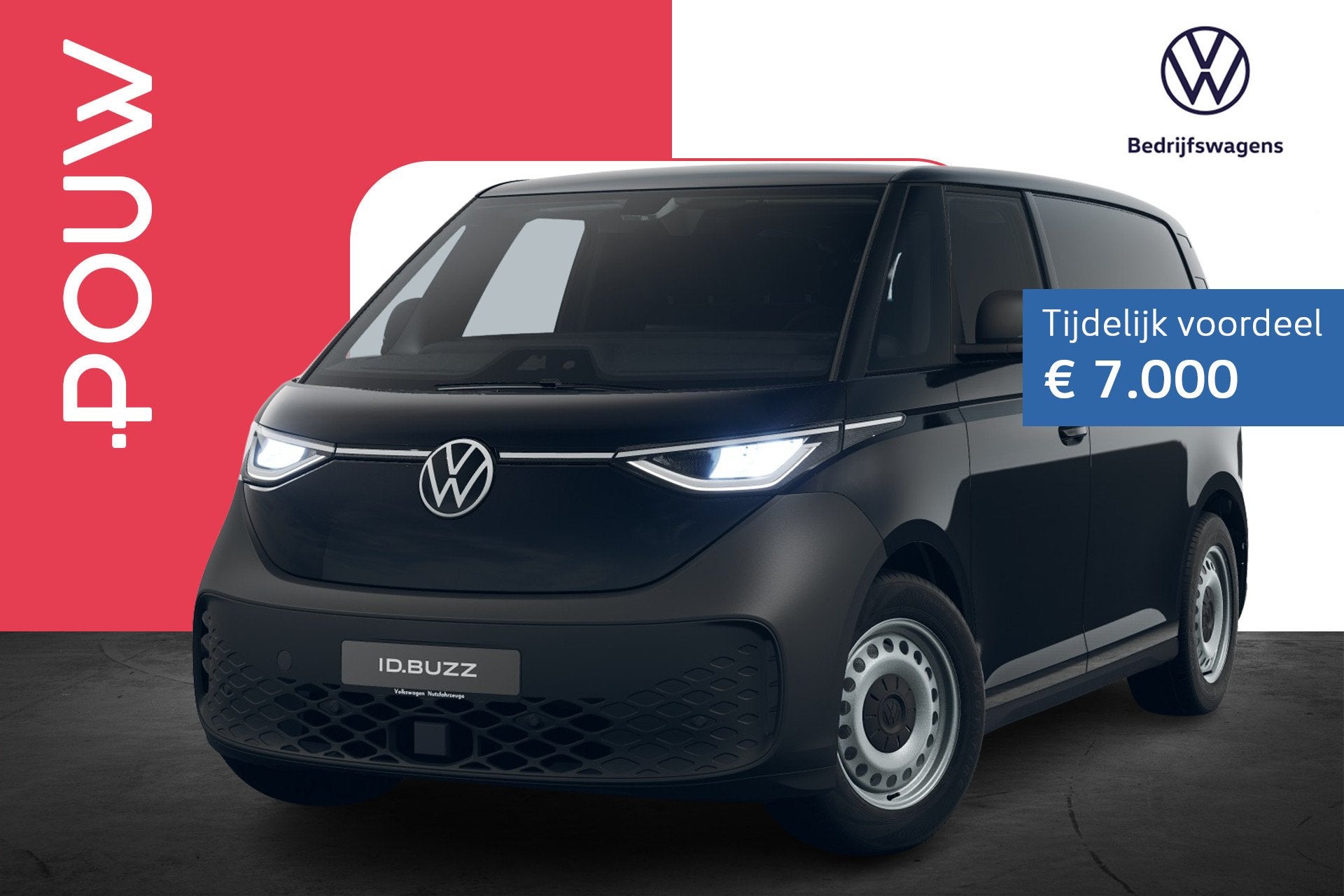 Volkswagen ID. Buzz Cargo 286pk Economy Limited Edition 79 k, Auto's, Automaat, 12 maanden, Zwart, Volkswagen