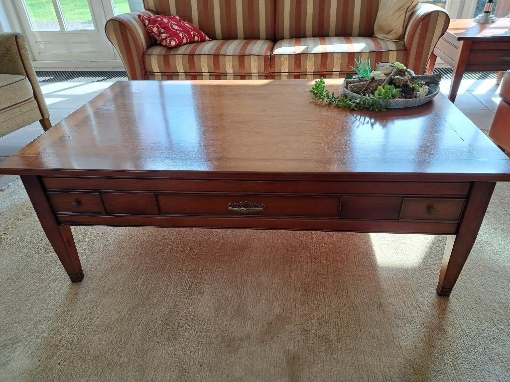 salon tafel met bijpassende hoek tafels, Ophalen, 100 tot 150 cm, 50 tot 100 cm, Zo goed als nieuw